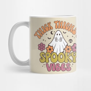 Thick Thighs Spooky Vibes / Retro Style Mug